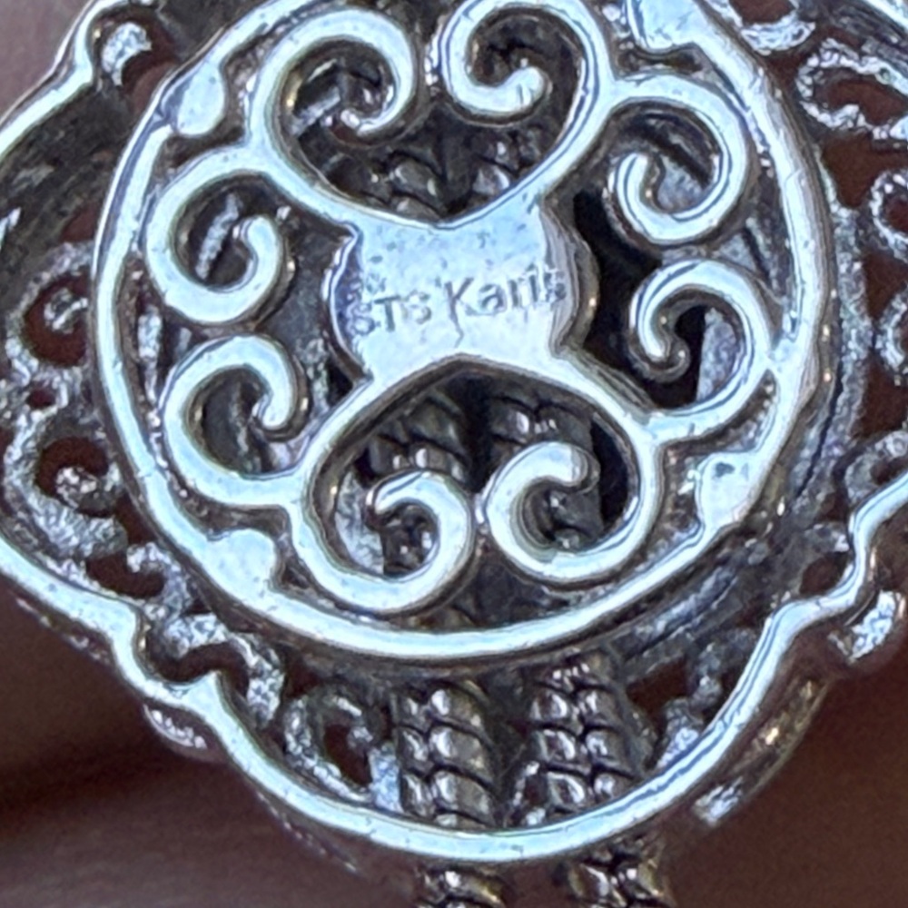 Karis 925 Sterling Silver Black Onyx Filigree Toggle Bracelet - Picture 3 of 5